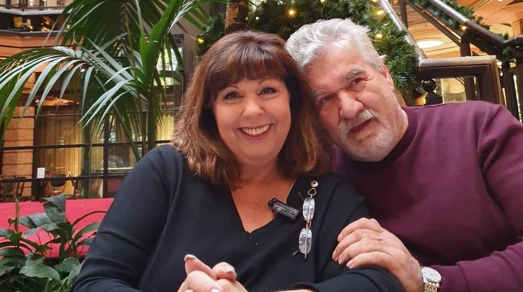 Η Λένα Μαντά με τον σύζυγό της, Γιώργο 