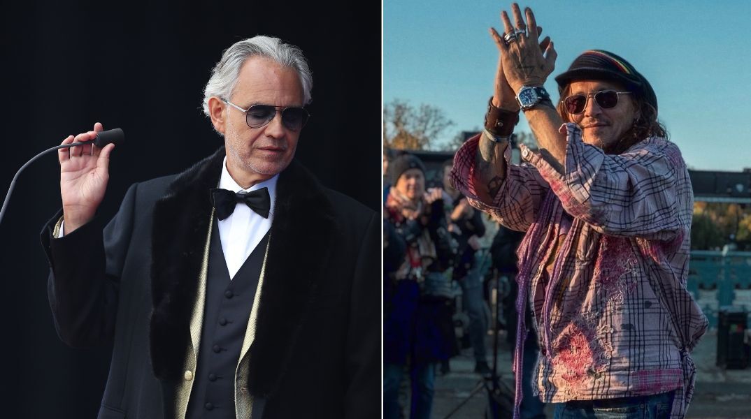 Ο Τζόνι Ντεπ θα συμμετάσχει σε σειρά συναυλιών του Αντρέα Μποτσέλι - Με αφορμή τα 30 χρόνια καριέρας του Ιταλού τενόρου.