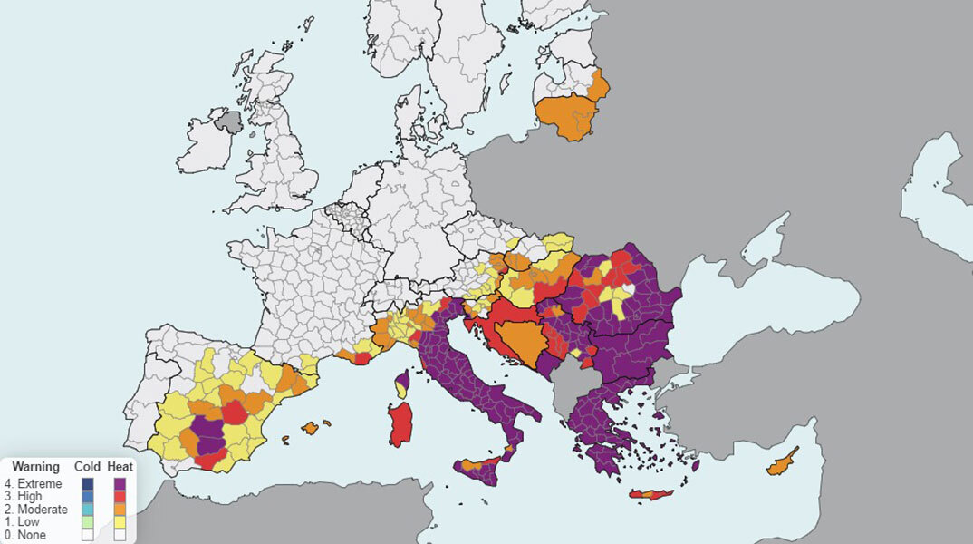 Νέο εργαλείο για την πρόβλεψη του κινδύνου από τους καύσωνες στην ΕΕ