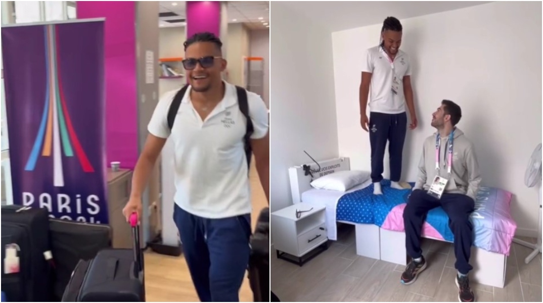 Επικό βίντεο του Εμμανουήλ Καραλή με περιγραφή Τεντόγλου στην άφιξη του στίβου στο Ολυμπιακό Χωριό