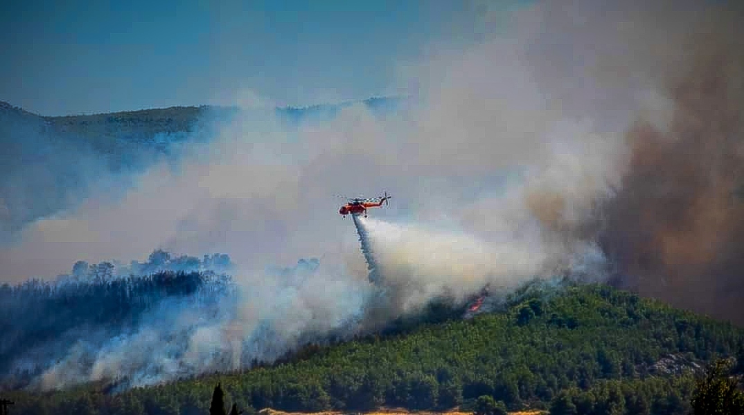 Φωτιά τώρα στην Εύβοια στους Ζάρακες