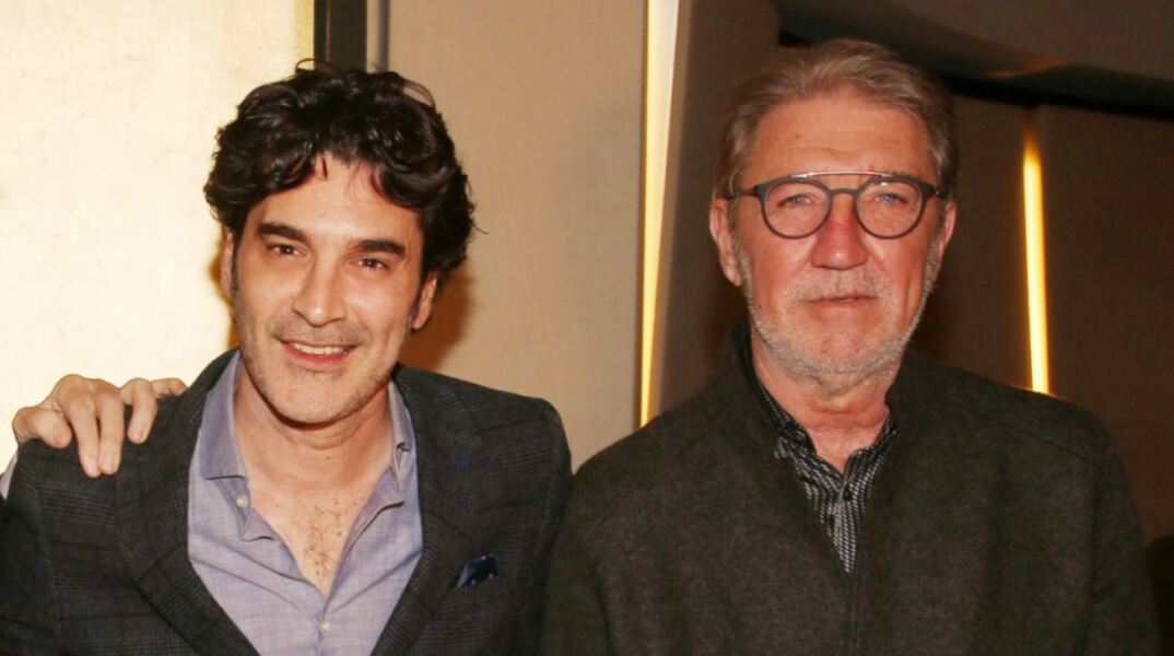 Ο Χριστόφορος Παπακαλιάτης με τον πατέρα του, Μανώλη