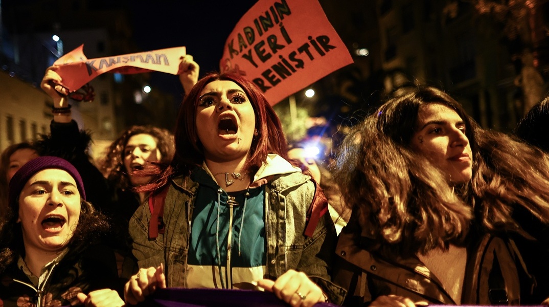 Διαμαρτυρίες για την Παγκόσμια Ημέρα Γυναίκας στην Κωνσταντινούπολη