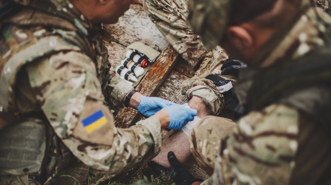 Wounded Ukrainian Soldier