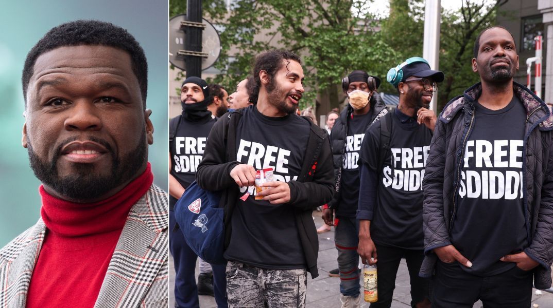 Ο 50 Cent ειρωνεύεται τον Σον Diddy Κομπς για πληρωμές σε φαν που φορούν μπλουζάκια «Free Diddy» εν μέσω της δίκης του για σωματεμπορία στη Νέα Υόρκη.