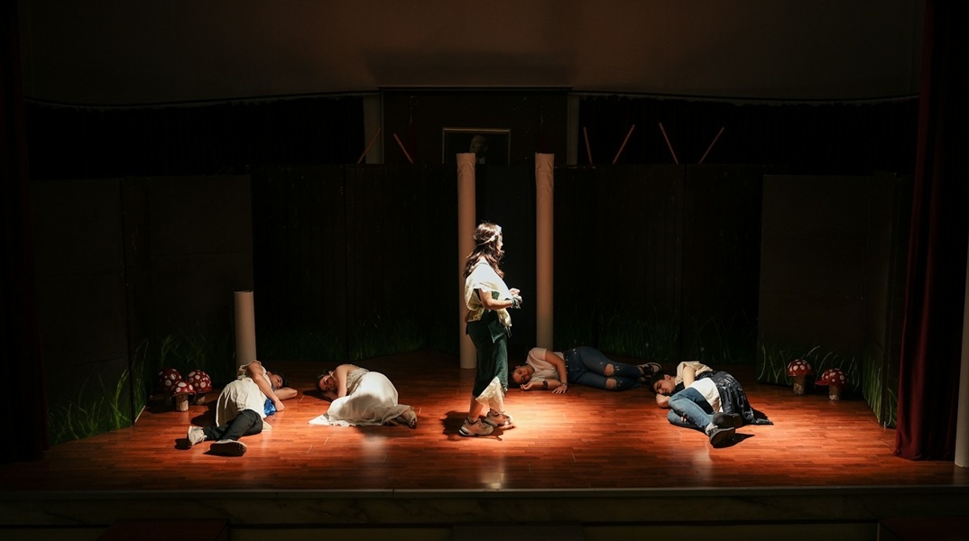 Σκηνή θεάτρου εν ώρα παράστασης