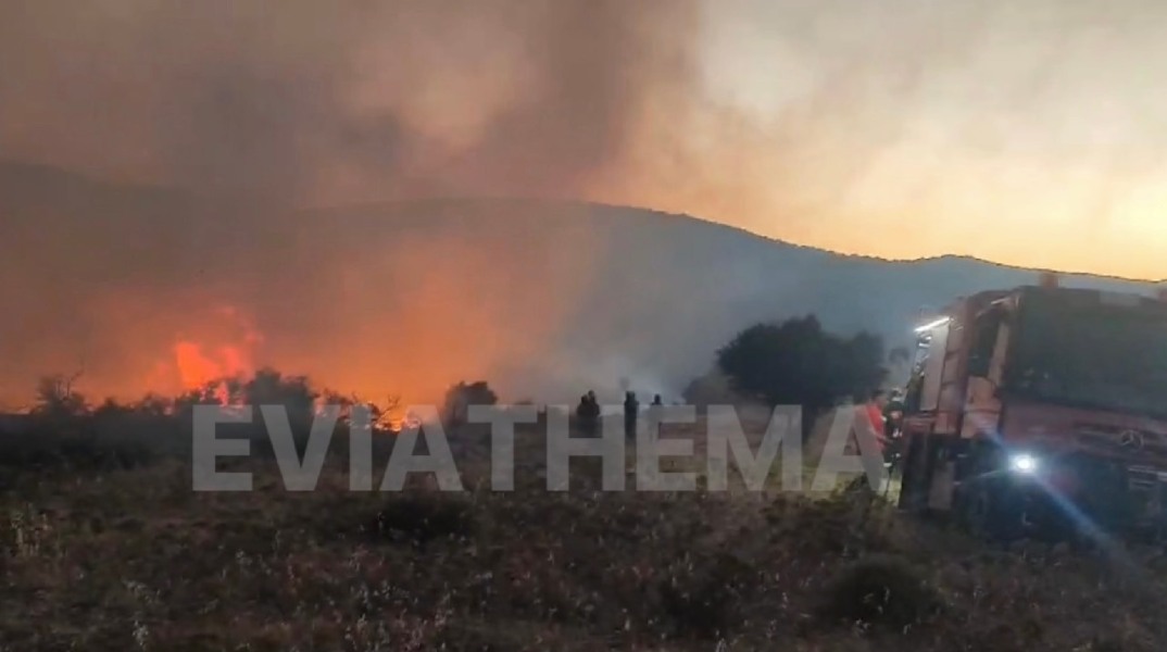 Μαίνεται η φωτιά στην Εύβοια: Ολονύχτια η μάχη των πυροσβεστών - Επιχειρούν εναέρια μέσα