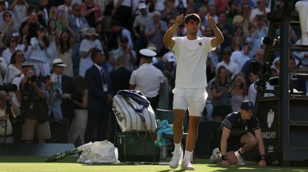 Αλκαράθ: Τρίτη συνεχόμενη πρόκριση σε τελικό του Wimbleton