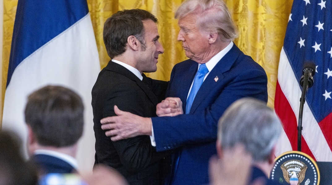 Εμανουέλ Μακρόν και Ντόναλντ Τραμπ