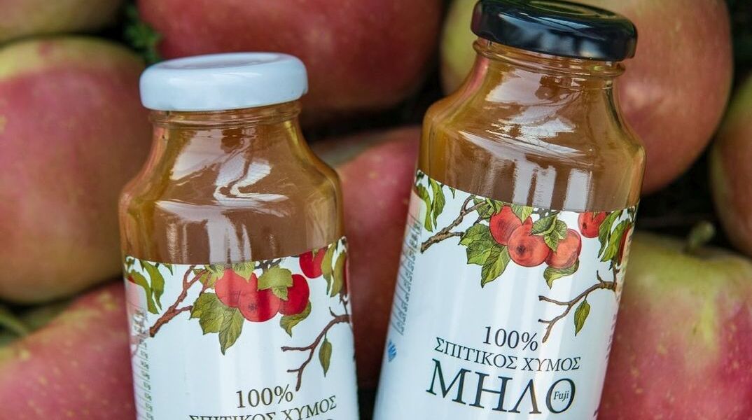 «100% σπιτικός χυμός μήλου, Μήλα Παγγαίου»