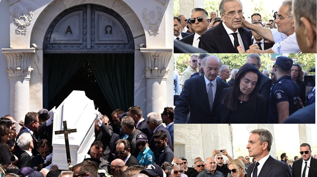 Θρήνος στην κηδεία της Λένας Σαμαρά: Εικόνες από το τελευταίο αντίο
