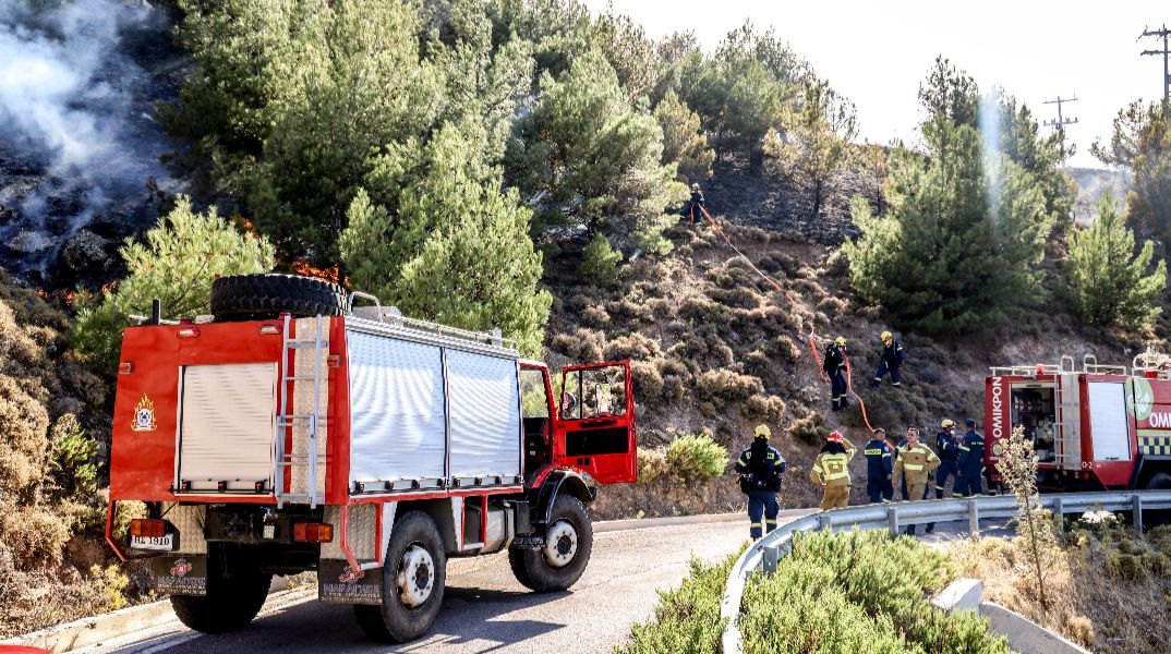 Αναζωπυρώθηκε η φωτιά στη Βόλβη - Μήνυμα από το 112 για να εκκενωθεί το Βαϊοχώρι