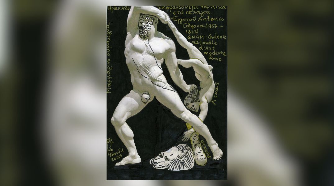 Ο ημίθεος Ηρακλής αφηγείται στον ανιψιό του Ιόλαο