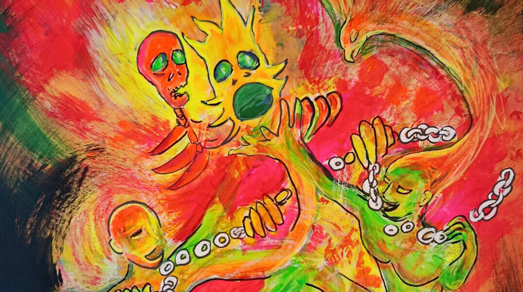 Λεπτομέρεια έργου, Καλογεροπούλους Γεωργίας: Φωτιά Αέρας