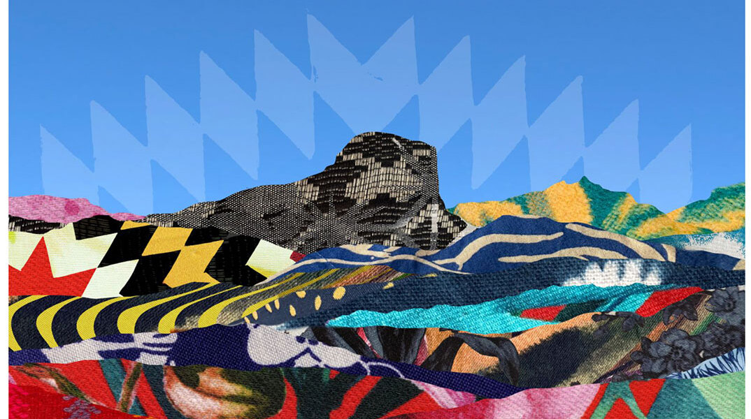 Eirini Linardaki, Heart Mountain and Other Gods, 2025, print on cotton