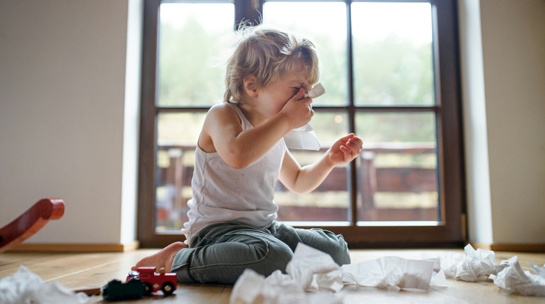 Παιδί με γρίπη