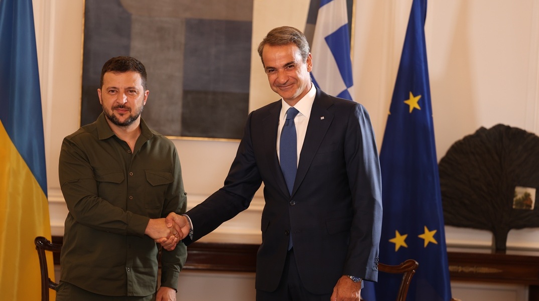 Βολοντίμιρ Ζελένσκι και Κυριάκος Μητσοτάκης