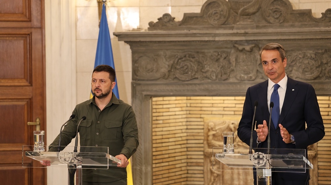 Κυριάκος Μητσοτάκης και Βολοντίμιρ Ζελένσκι