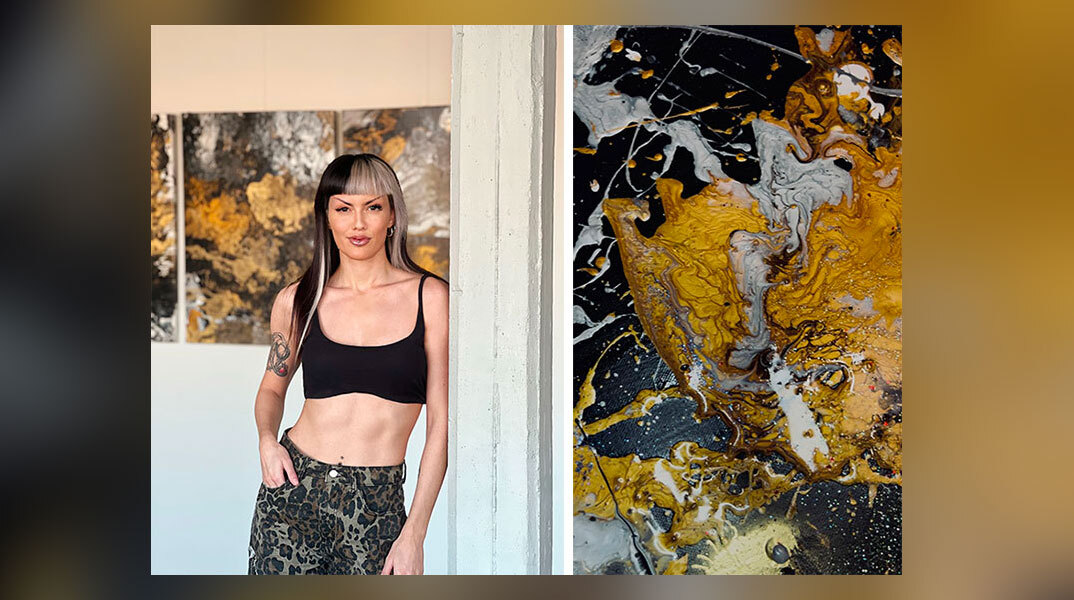 Eleana Comfu - Golden Lies: Ατομική έκθεση ζωγραφικής στο Domatio Art Space