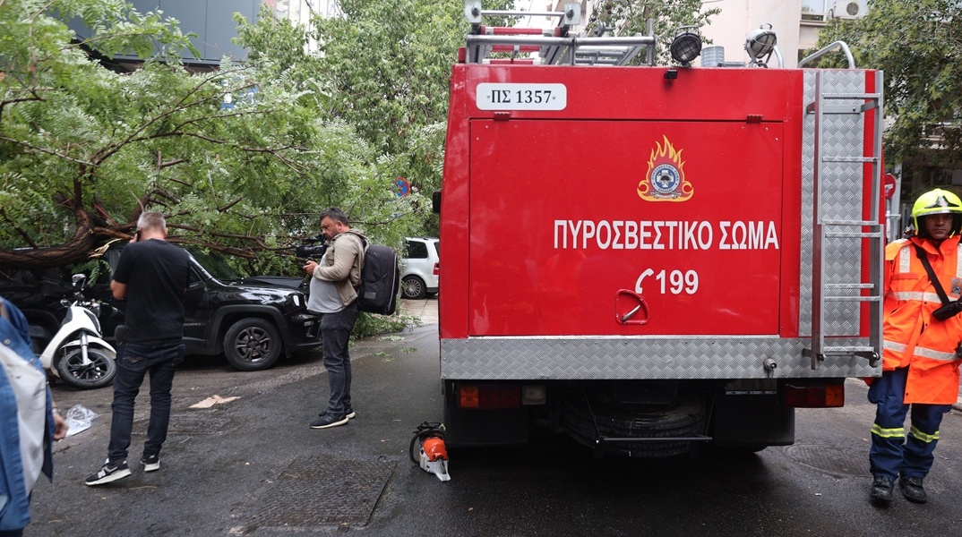 Πυροσβεστική σε περιστατικό πτώσης δέντρου