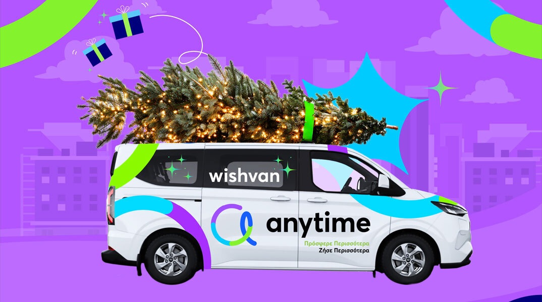 Σπήλιος Φλώρος και Anytime στο πιο χριστουγεννιάτικο βαν