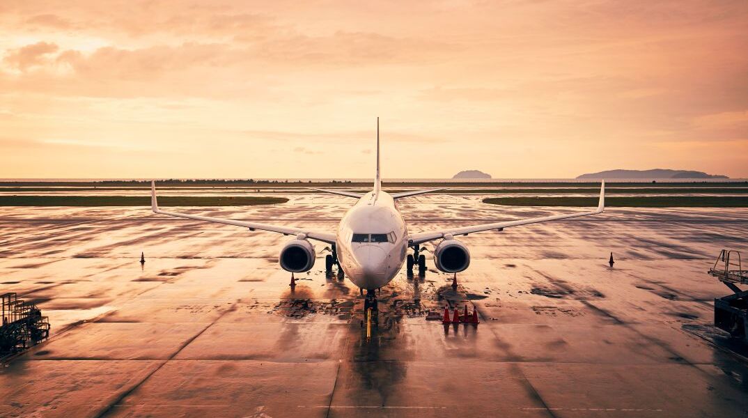 Αεροπλάνο έτοιμο για απογείωση