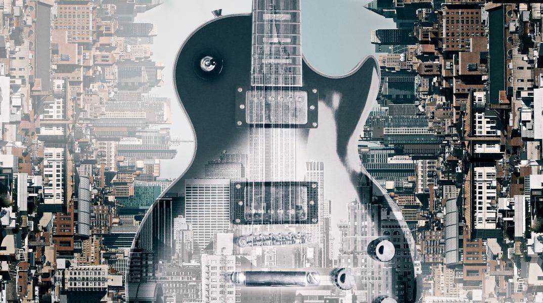 μια κιθάρα κατασκευασμένη με Τεχνητή Νοημοσύνη