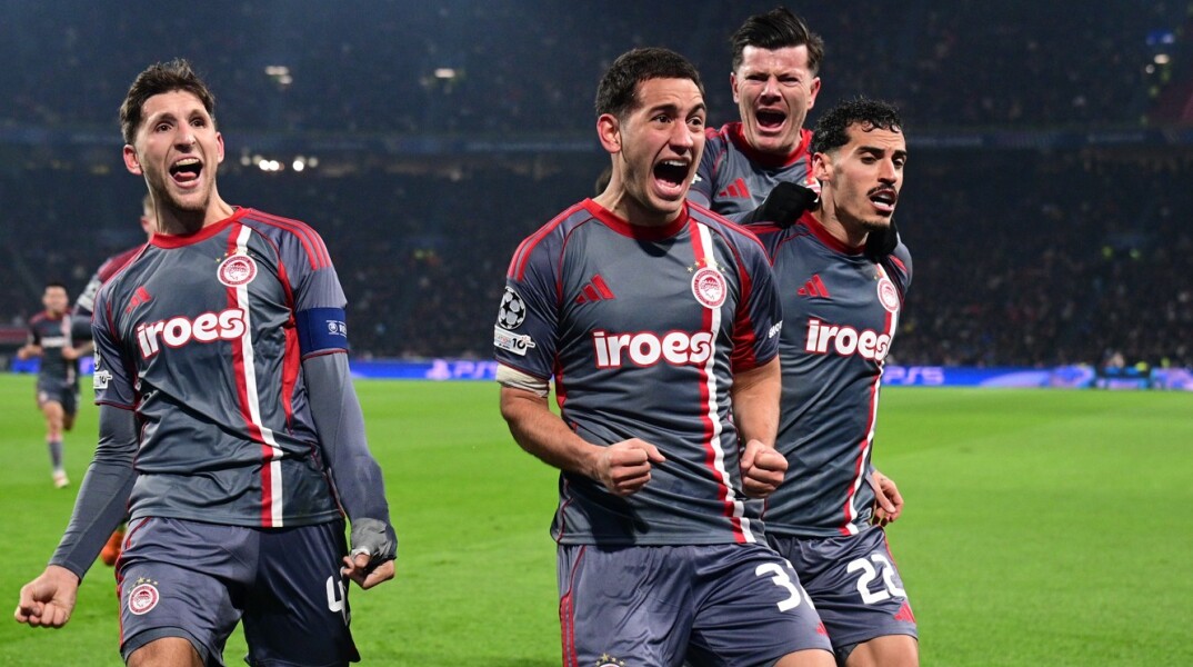 Οι παίκτες του Ολυμπιακού στο ματς με τον Άγιαξ