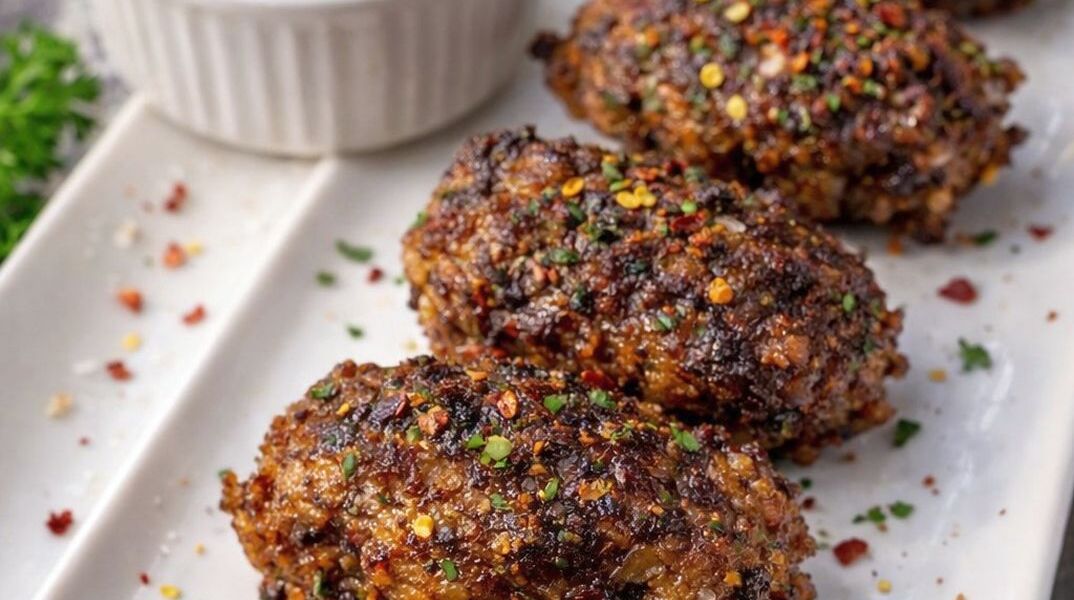 Κεφτεδάκια με τραγανή κρούστα και σπιτική μαγιονέζα