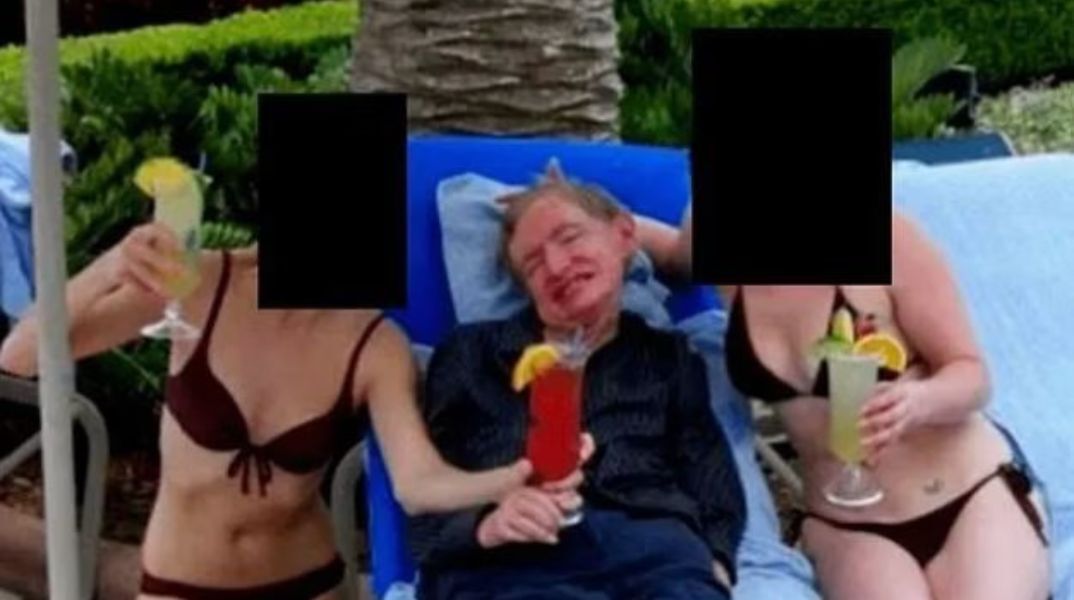 Ο Στίβεν Χόκινγκ ανάμεσα στα έγγραφα της υπόθεσης Έπσταϊν: Η φωτογραφία ανάμεσα σε δύο κορίτσια με μαγιό