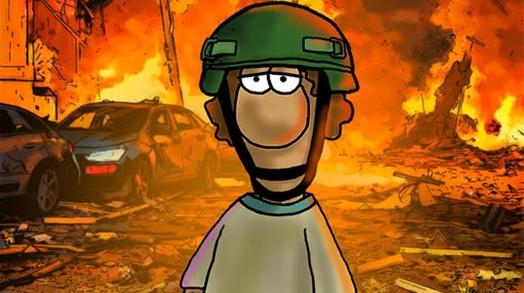 Αρκάς: Το σκίτσο με τον Μάρτιο σε εμπόλεμη ζώνη