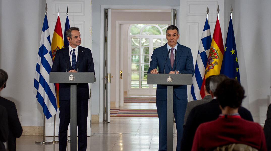 Κυριάκος Μητσοτάκης, Πέδρο Σάντσεθ © Francesco Militello Mirto/NurPhoto via Getty Images