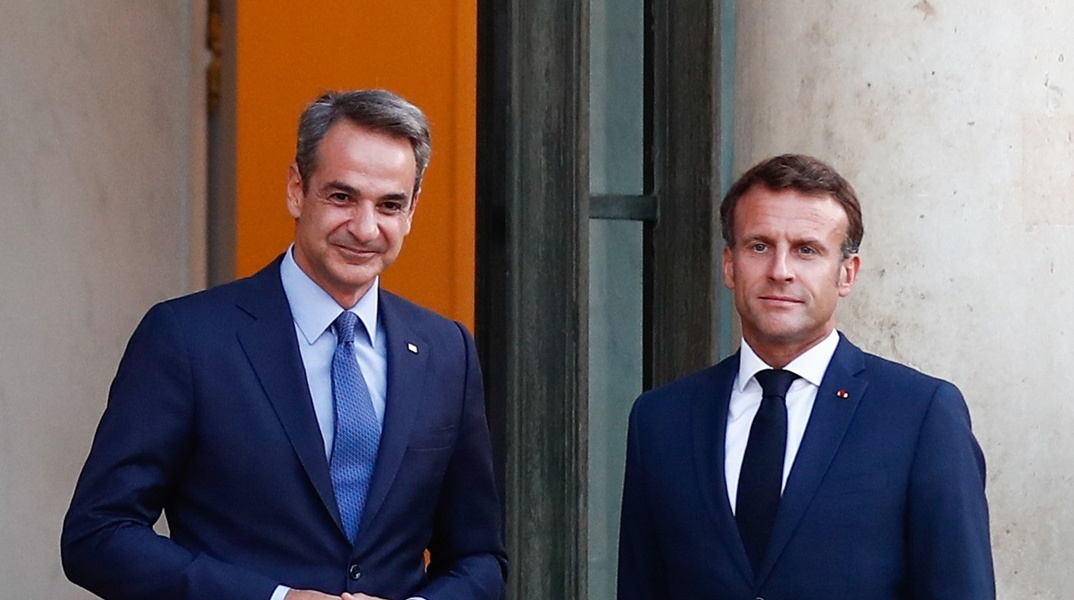Kυριάκος Μητσοτάκης και Εμανουέλ Μακρον