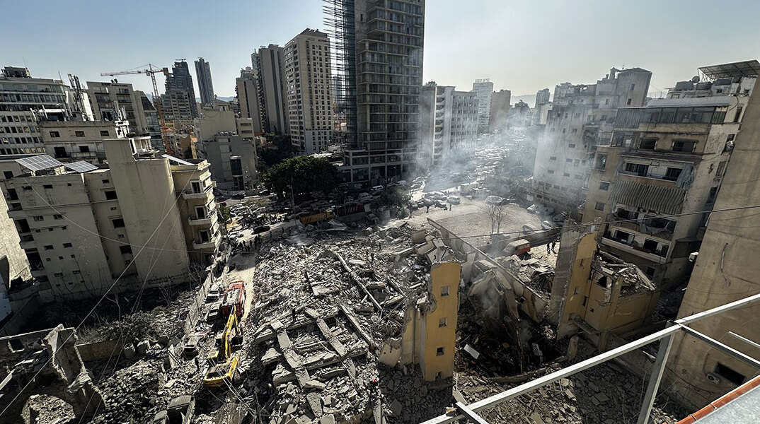 Καταστροφές στη Βηρυτό μετά από ισραηλινοί αεροπορική επίθεση