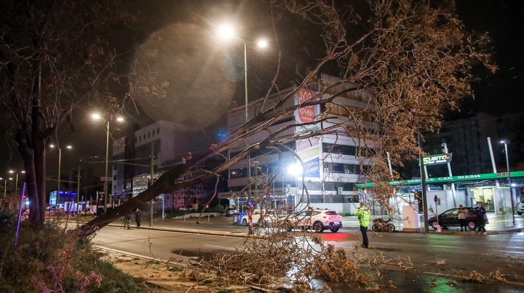 Πτώσεις δέντρων στην Πειραιώς