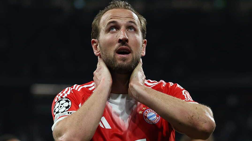 Ο ποδοσφαιριστής Χάρι Κέιν της Μπάγερν Μονάχου στον αγώνα με τη Ρεάλ Μαδρίτης για το Τσάμπιονς Λιγκ