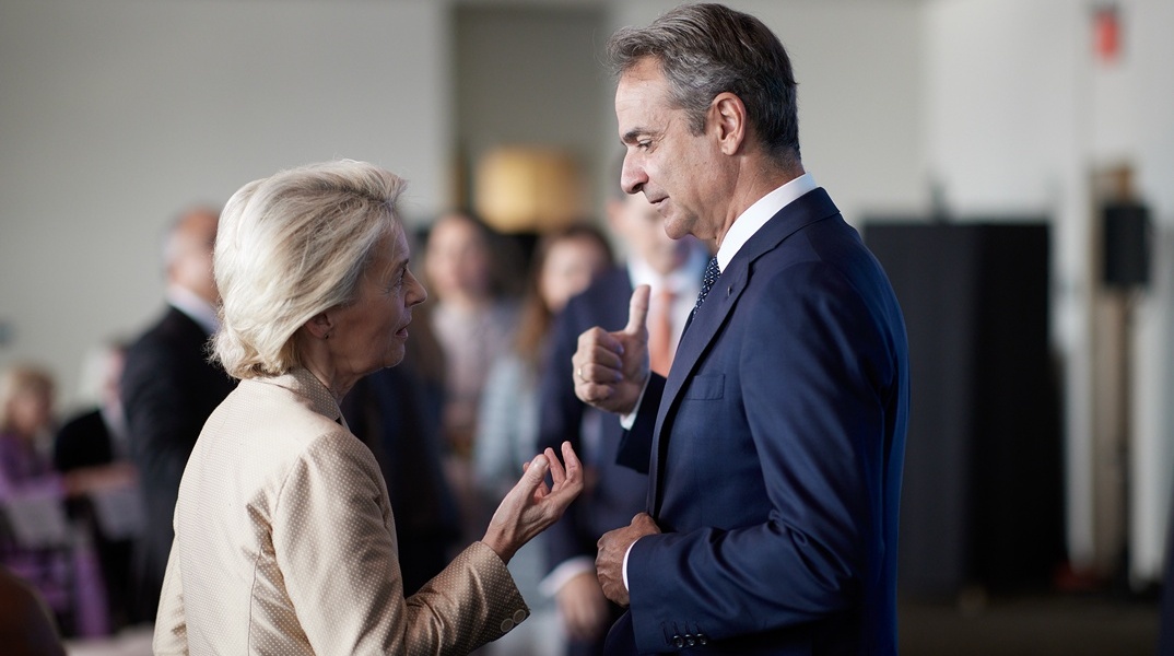 Κυριάκος Μητσοτάκης και Ούρσουλα φον ντερ Λάιεν