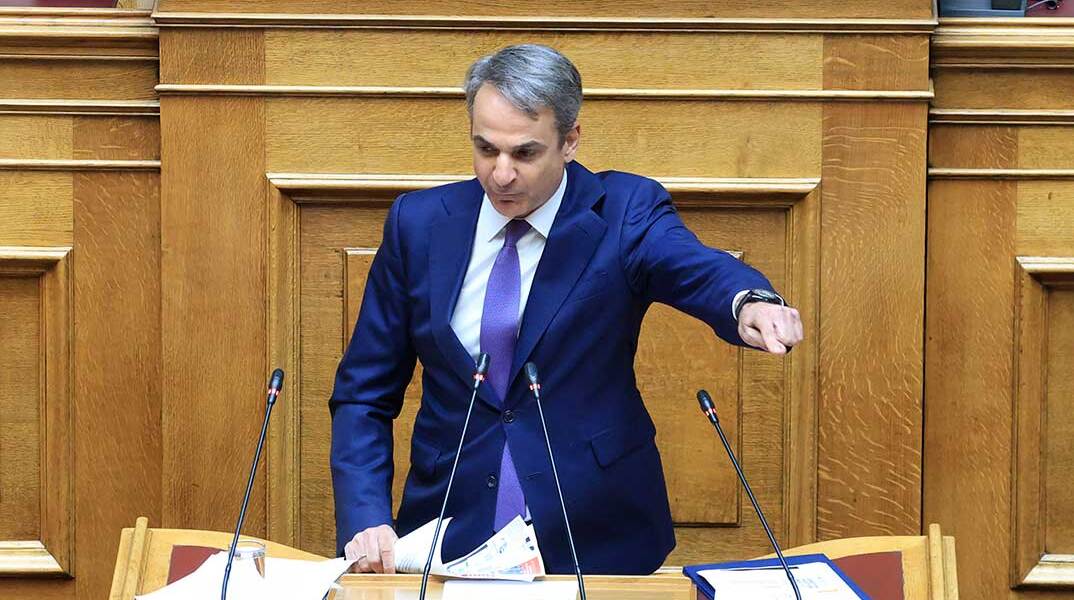 Ο Κυριάκος Μητσοτάκης στη Βουλή στη συζήτηση για το Κράτος Δικαίου