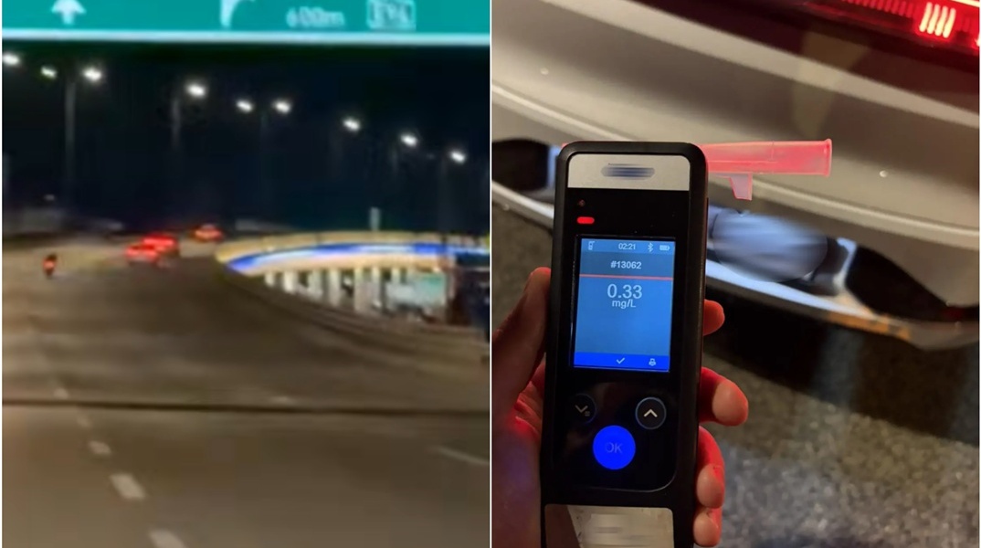 Μεθυσμένος οδηγός έτρεχε με 200 χλμ. και έκανε ελιγμούς στον Κηφισό - Βίντεο από την καταδίωξη