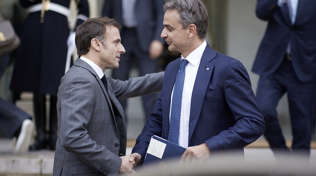 Εμανουέλ Μακρόν και Κυριάκος Μητσοτάκης