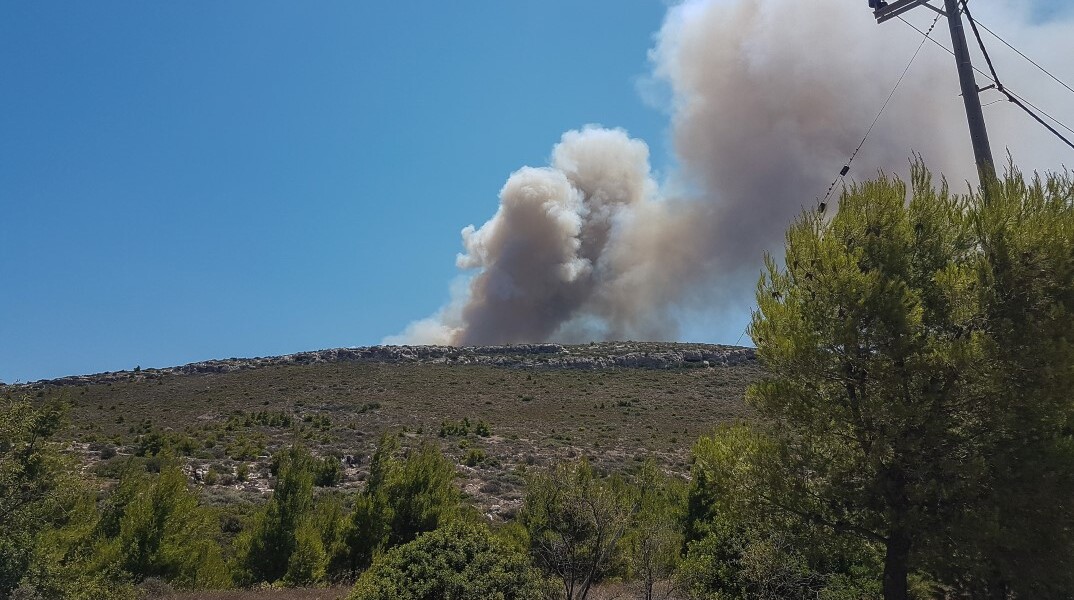 Φωτιά τώρα στη Λαυρεωτική