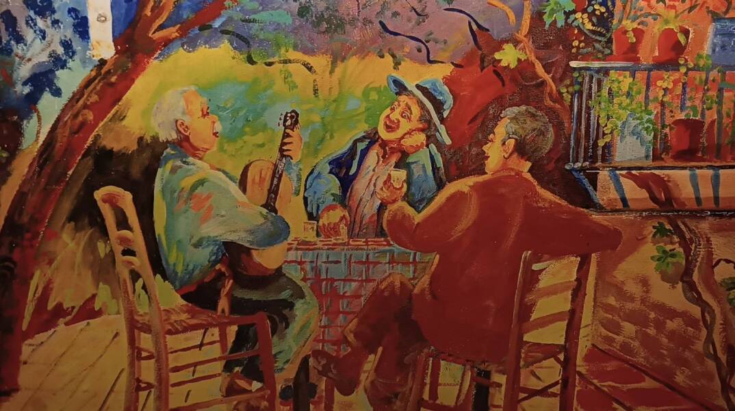 Μια γεύση από την παλιά Αθήνα: πλακιώτικες ταβέρνες με έργα του Γιώργου Σαββάκη