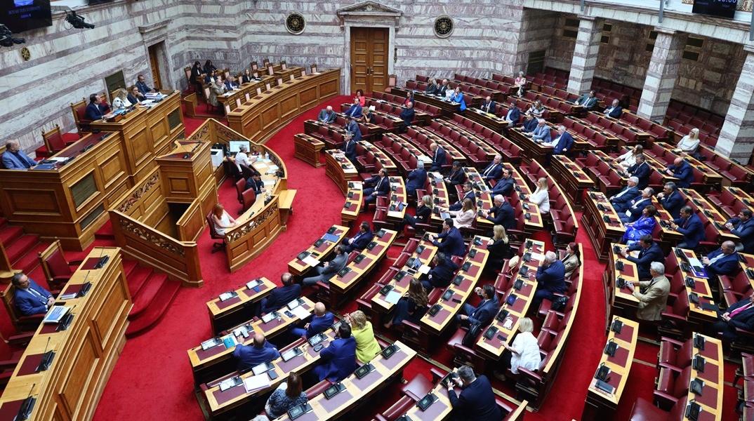 Φωτογραφία από τα θεωρεία της Βουλής