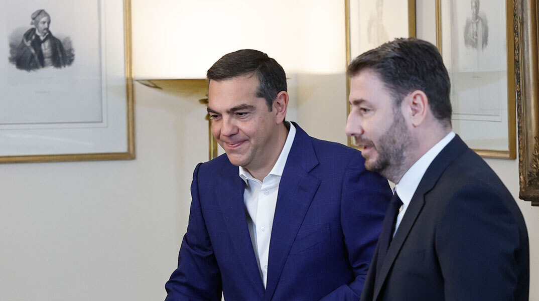 Αλέξης Τσίπρας, Νίκος Ανδρουλάκης © ΓΙΩΡΓΟΣ ΚΟΝΤΑΡΙΝΗΣ/EUROKINISSI