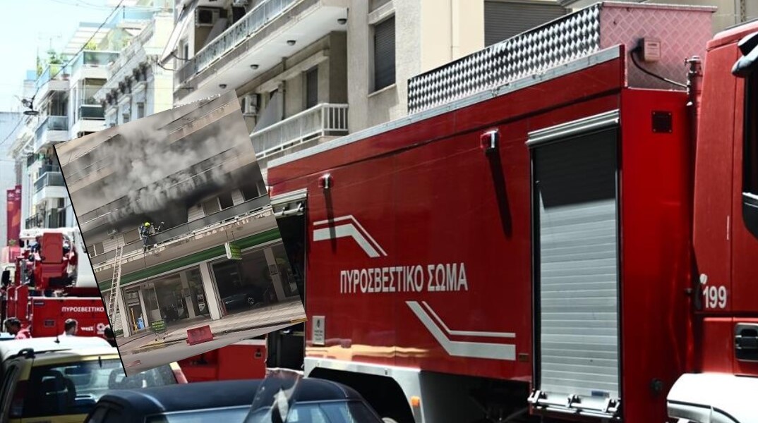 Πυροσβέστες επιχειρούν σε φωτιά στη Θεσσαλονίκη
