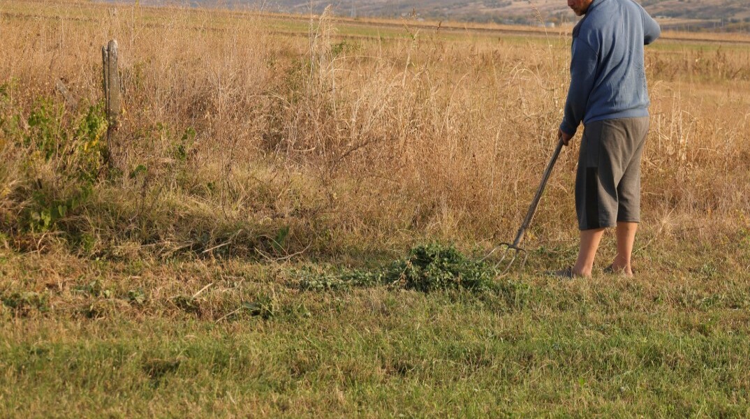 Ιδιοκτήτης καθαρίζει οικόπεδο εν όψει της αντιπυρικής περιόδου