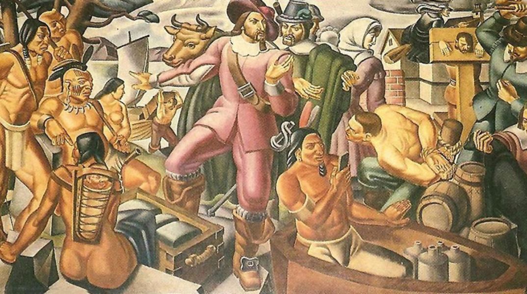 Πίνακας ζωγραφικής του 1937 έγινε viral - Το μυστηριώδες αντικείμενο που κρατά ιθαγενής στο έργο του Ουμπέρτο Ρομάνο μοιάζει με σύγχρονο κινητό τηλέφωνο.