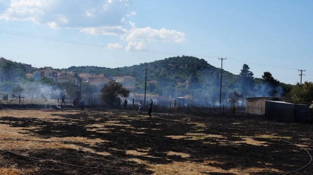 Φωτιά τώρα στη Λέσβο - Επιχειρούν και εναέρια μέσα