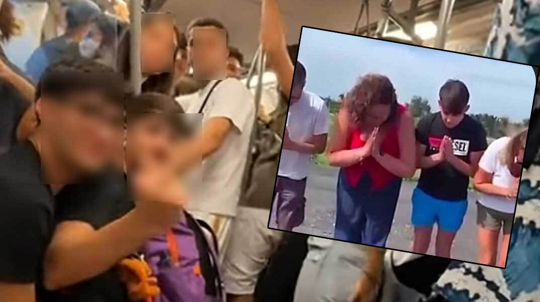 Ιταλοί μαθητές στην Ταϊλάνδη προσβάλλουν γυναίκα στο τρένο - Στην ένθετη η δημόσια συγγνώμη τους μετά το συμβάν
