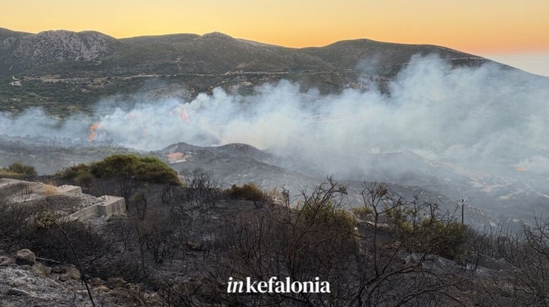 Φωτιά στην Κεφαλονιά: Συναγερμός για αναζωπύρωση στον Κατελειό